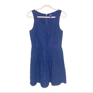 OLD NAVY Navy Blue Eyelet Detail Dress 8